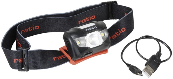 Linterna frontal LED RATIO recargable Headlamp 5536